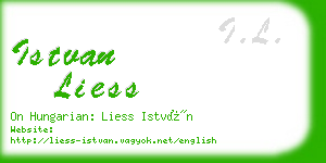 istvan liess business card